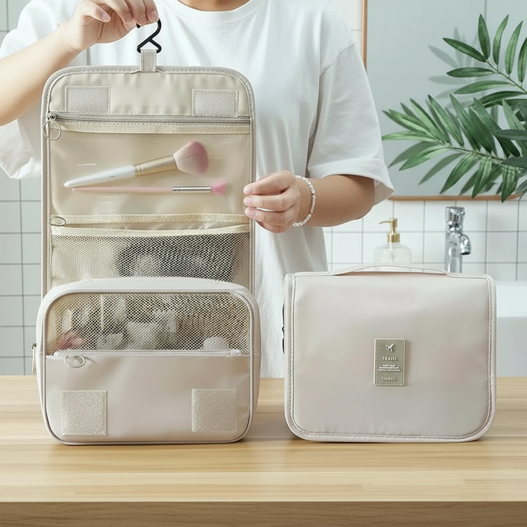 Portable Multi Layer Makeup Bag